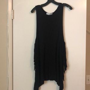 Black fringe dress